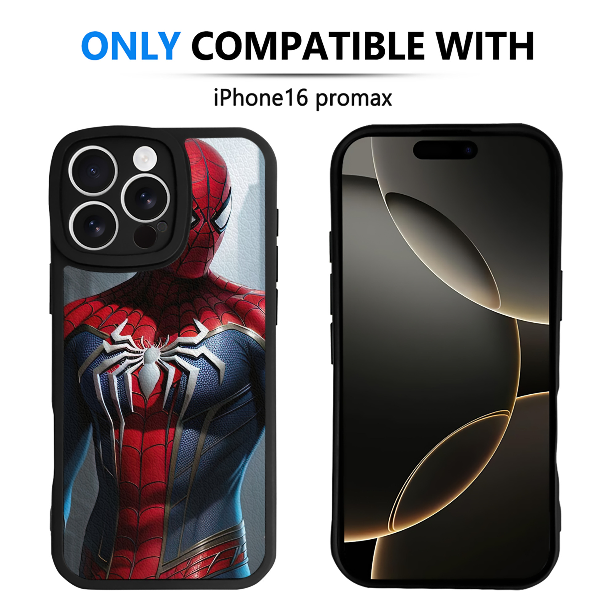 （画像用） Spider Man スパイダーマン 【iPhone 16シリーズ対応】シリコンスマホケース（レザー調） 材質：シリコン